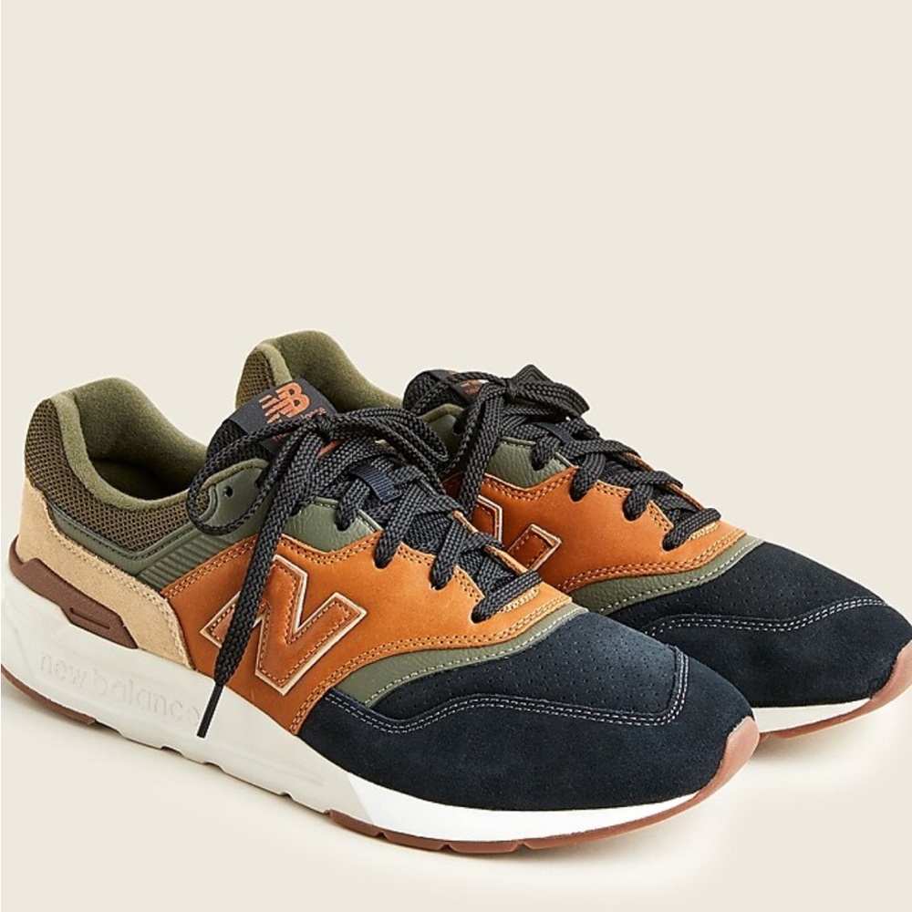 New Balance Men's Black, Brown, and Green 997H Shoes